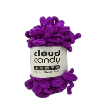 צמר לולאות נעים במיוחד בצבע-סגול כהה