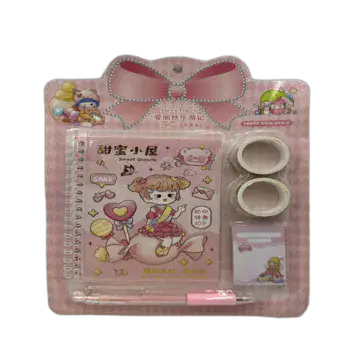 ערכה חוברת עט וואשי טיפ- בצבע ורוד