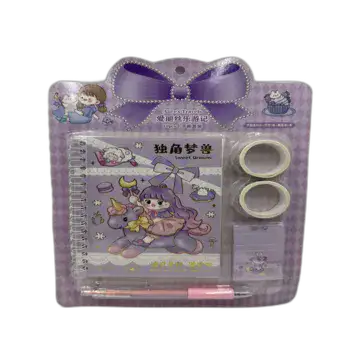 ערכה חוברת עט וואשי טיפ- בצבע סגול