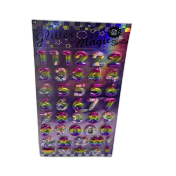 מדבקות נפוחות אולטרה מספרים- ורוד