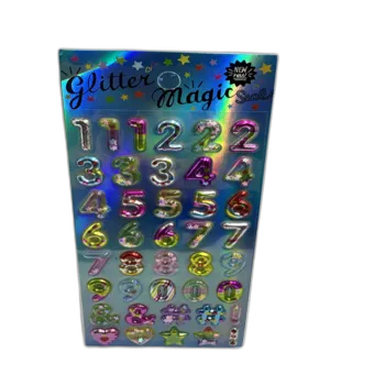 מדבקות נפוחות אולטרה מספרים- צבעוני