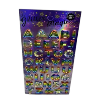 מדבקות נפוחות אולטרה אותיות- צבעוני