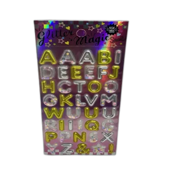 מדבקות נפוחות אולטרה אותיות- זהב כסף