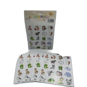 10 דפי מדבקות- חיות