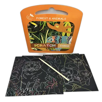 ערכת דפי קסם לגירוד- חיות