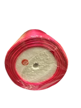 סרט סאטן דק לאריזות מתנה בצבע- ורוד זוהר כהה