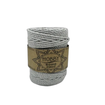 חוט מקרמה בוהו-שיק בצבע- אפור (101)