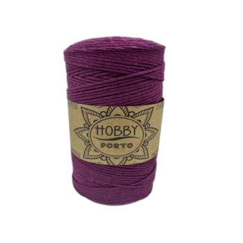 חוט מקרמה דק לסריגת תיקים-פורטו PORTO-בצבע-סגול (605)