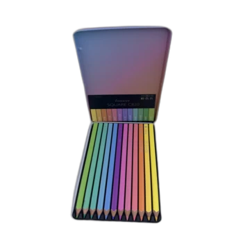 סט עפרונות מקצועי בקופסאת פח- 12 גווני פסטל