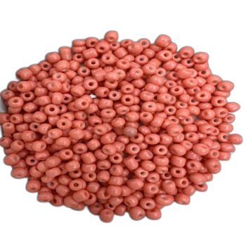 שקית חרוזי ונציה מידה 6 בצבע-אפרסק G-33