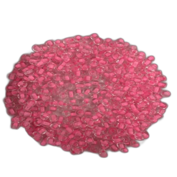 שקית חרוזי ונציה מידה 6 בצבע-ורוד זוהר שקוף G-37