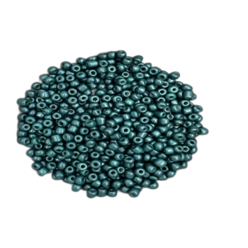 שקית חרוזי ונציה מידה 6 בצבע-טורכיז מתכתי G-75