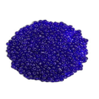 שקית חרוזי ונציה מידה 6 בצבע- כחול שקוף G-64