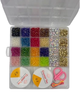 סט להכנת תכשיטים- חרוזים נוצצים ואלמנטים מהממים