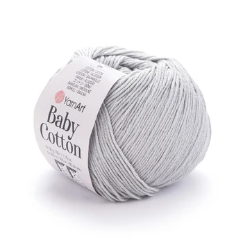 YARNART-BABY-COTTON-חוט סריגה רך ונעים 50% כותנה (451) אפור