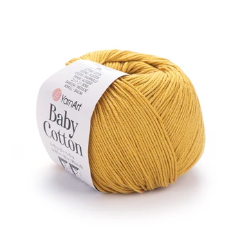 YARNART-BABY-COTTON-חוט סריגה רך ונעים 50% כותנה (433) חרדל