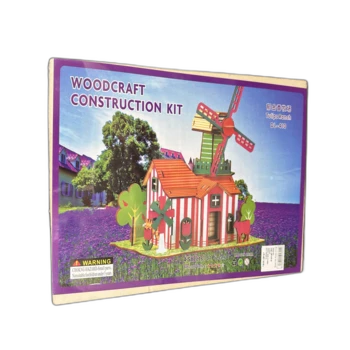 ערכת יצירה לילדים הרכבה מעץ A3- דגם בית DL410