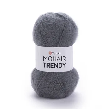 YARNART-MOHAIR-TRENDY-חוט סריגה עם 50% אנגורה- צבע אפור 114