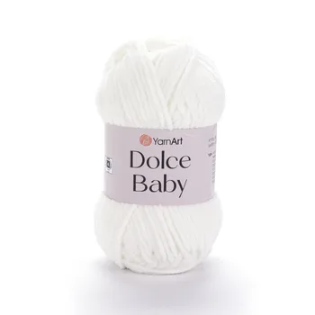 YARNART-DOLCE-BABY-חוט קטיפה דק דולצ'ה-745 שמנת