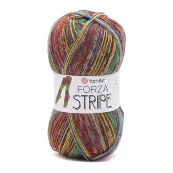 צמר במיוחד לסריגת גרבייםFORZA-STRIPE-2803