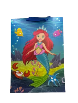 שקית מתנה מעוצבת- בת הים 30X42