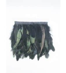 סרט נוצות- שחור עם טורקיז