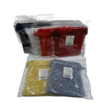 שקיות אורגנזה 10X15 לפי צבע- 10 יחידות בשקית