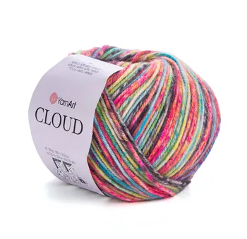 YARNART-CLOUD-צמר מתחלף 25% צמר בגווני- צבעוני 9210