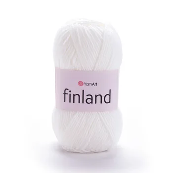 צמר חלקYARNART-FINLAND-בצבע לבן 150