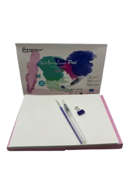 WATERCOLOUR PAD- דפים לצבעי מים 230 גרם עם מכחול מים A4