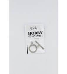 סוגר עגול מעוטר 25 מ"מ- כסף