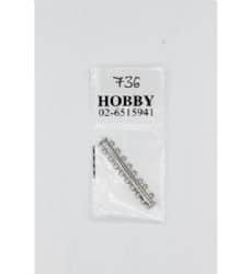 סוגר מקל- 10 לולאות- כסף כהה