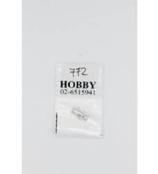 סוגר מקל- 2 לולאות -כסף