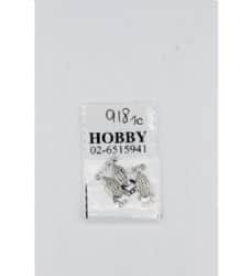 שלושה סוגרים עם סגירה חזקה-3 לולאות כסף כהה