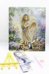 ערכת יצירה לילדים ערכה להכנת תמונה מאבני שיבוץ- דגם מלאך- במבצע