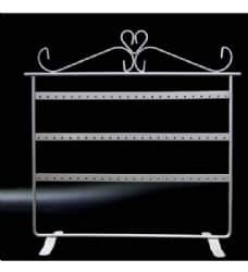 מעמד לעגילים לבן גדול