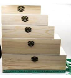 קופסא מעץ- סט 5 גדלים- לפי מידה