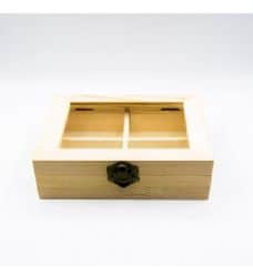 קופסא מעץ מחולקת 4 תאים 15x13x5