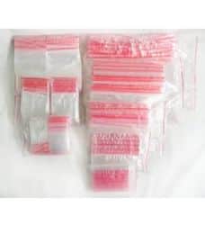 100 שקיות עם פס נסגר 14X20