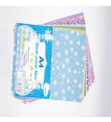 דף מנוצנץ עם דוגמאות A4