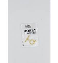 סוגר עגול מעוטר קטן- זהב