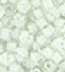 חרוזי רוקאי-שקוף עם פס לבן-8