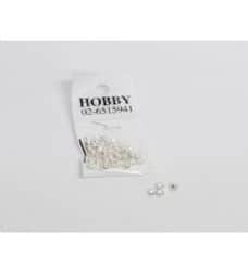 חרוזי מעיכה כסף 0.6 מ"מ