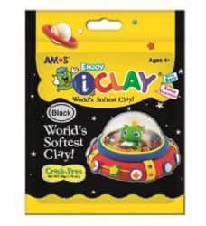 ICLAY- חימר קל המתייבש באוויר במיוחד למוטוריקה עדינה נעים מאוד למגע- בצבע שחור