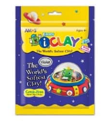 ICLAY- חימר קל המתייבש באוויר במיוחד למוטוריקה עדינה נעים מאוד למגע- בצבע סגול