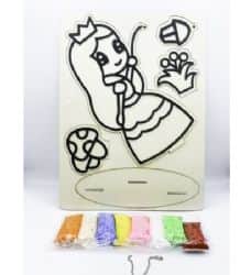 ערכת יצירה לילדים- קיט תלת מימד מפלסטלינה שמתייבשת באויר / אייקליי- דגם - נסיכה 1