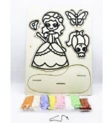 ערכת יצירה לילדים- קיט תלת מימד מפלסטלינה שמתייבשת באויר / אייקליי- דגם - נסיכת