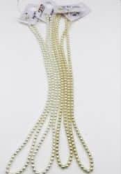 חרוזי פנינה מידה 4- שמנת או לבן