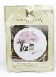 ערכה לרקמה עם חישוק רקמה- ילדה