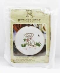 ערכה לרקמה עם חישוק רקמה- כלב